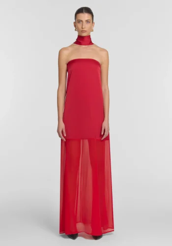 Viktoria & Woods Scarves|V&W Icons>Cleo Headscarf SUNSET RED