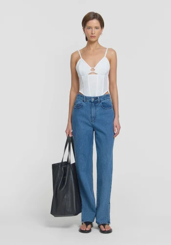 Viktoria & Woods Straight Leg|High Rise>COBAIN HIGH WAISTED JEAN CLASSIC BLUE