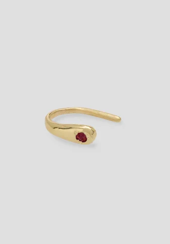 Viktoria & Woods Jewellery>Garnet Huggie 9K SOLID GOLD