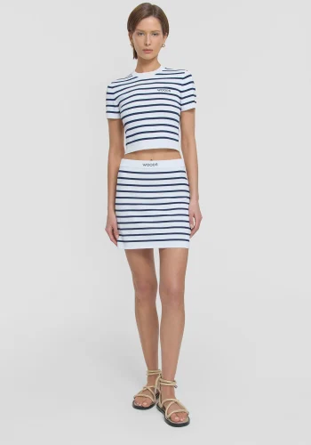 Viktoria & Woods Skirts|Best Sellers>Grover Skirt MIDNIGHT STRIPE