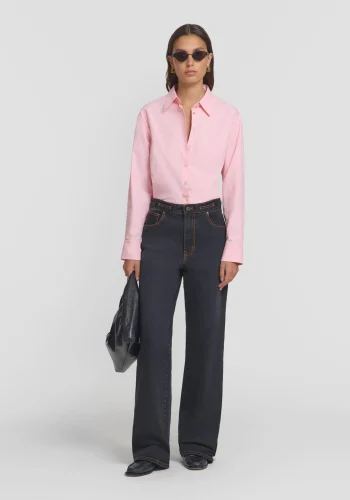 Viktoria & Woods Wide Leg|Straight Leg>Hutchence Jean WASHED BLACK DENIM