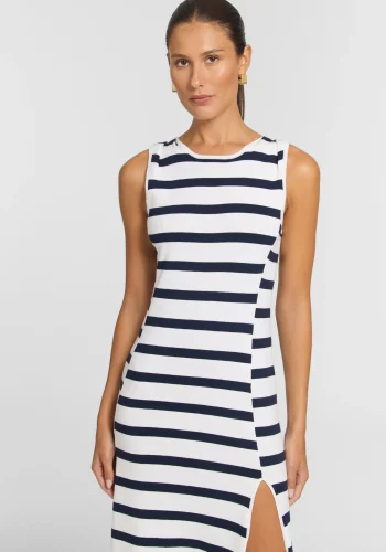 Viktoria & Woods Dresses>Joker Dress ROYAL BLUE STRIPE