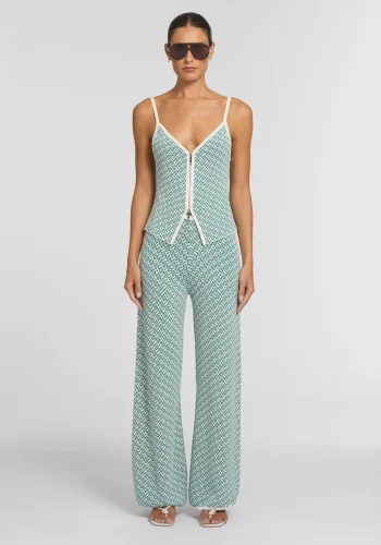 Viktoria & Woods Tops>Lifetime Top GREEN IVY PRINT