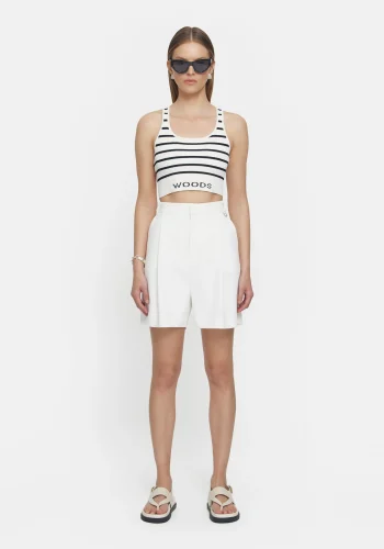 Viktoria & Woods Best Sellers>Lyra Crop IVORY BLACK
