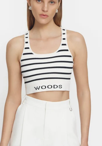 Viktoria & Woods Best Sellers>Lyra Crop IVORY BLACK
