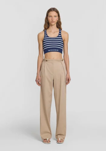 Viktoria & Woods Best Sellers>Lyra Crop NAVY/IVORY