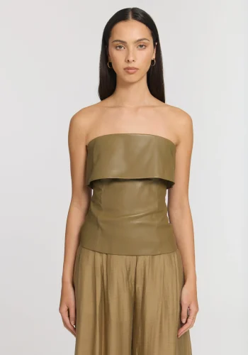 Viktoria & Woods Tops>Osprey Leather Top SAGE