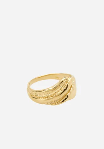 Viktoria & Woods Jewellery>SHORE SIGNET RING 18K GOLD PLATED